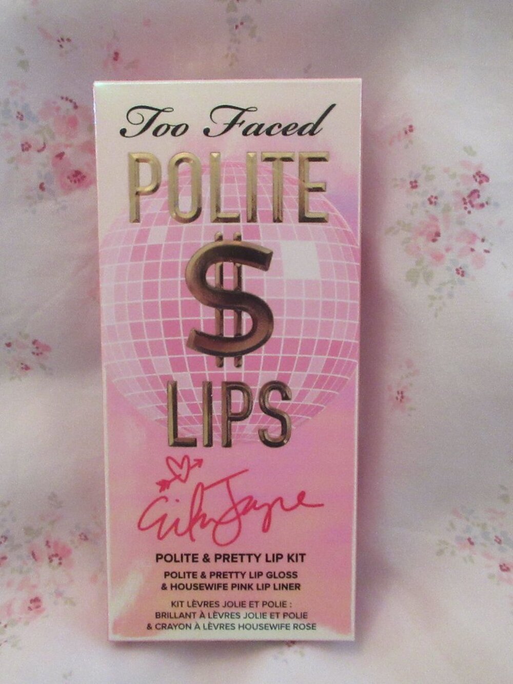 New In Box Too Faced Erika Jayne Polite Lip Gloss And Lip Liner Set